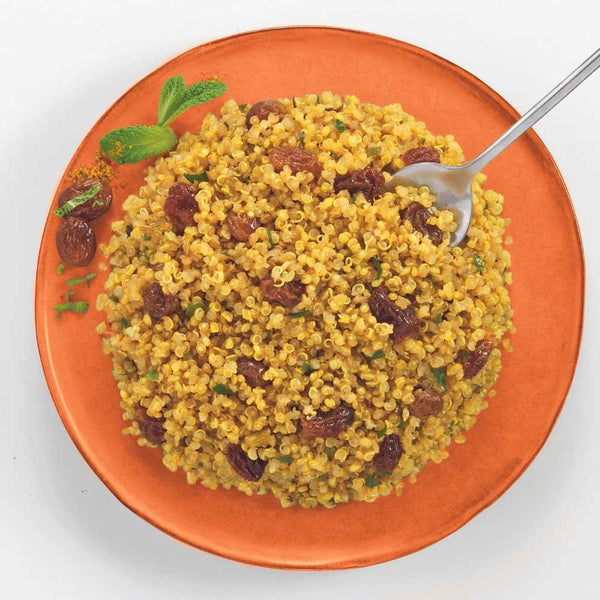 Assiette de quinoa à l'orientale raisins secs et  beendi