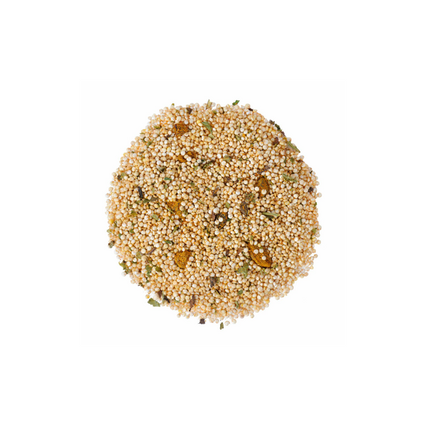 Quinoa à l'Orientale, raisins secs et épices - Ras el hanout, menthe